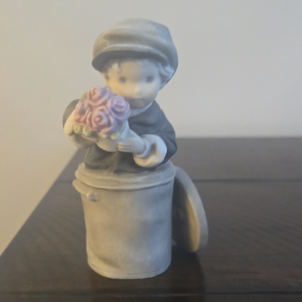 Charming Figurine with Flowers